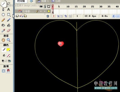 Flash引导线制作心形图案动画_脚本之家jb51.net转载
