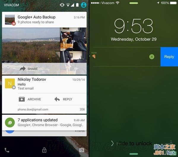海量图：iOS 8.1对比Android 5.0