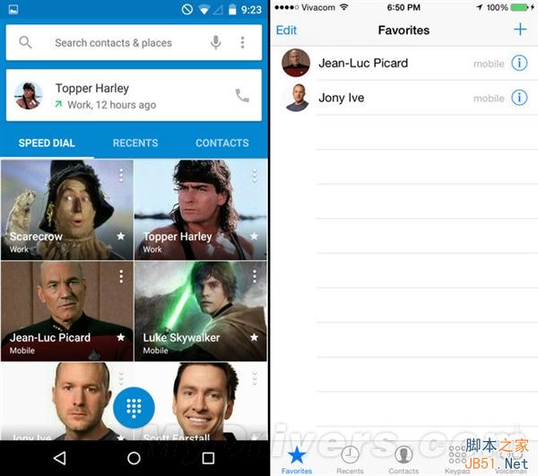 海量图：iOS 8.1对比Android 5.0