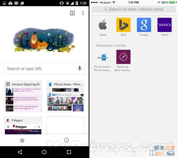 海量图：iOS 8.1对比Android 5.0