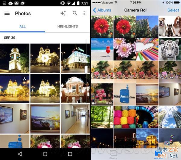 海量图：iOS 8.1对比Android 5.0