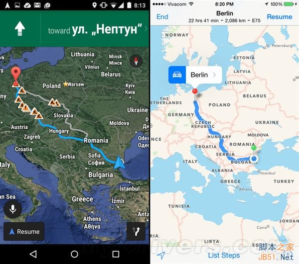海量图：iOS 8.1对比Android 5.0