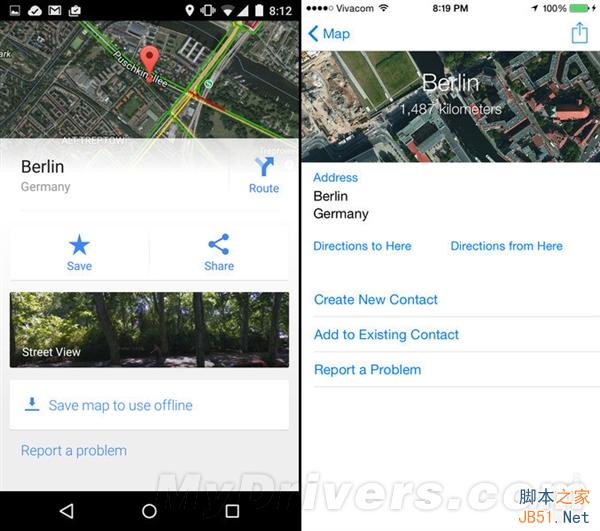 海量图：iOS 8.1对比Android 5.0