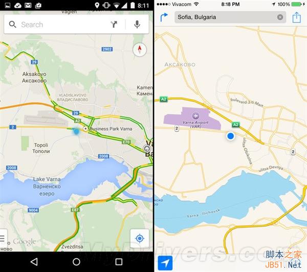 海量图：iOS 8.1对比Android 5.0