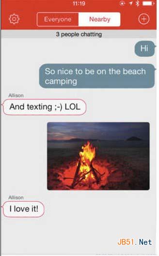 FireChat：打开蓝牙和附近的人聊聊天