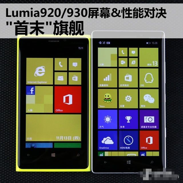 "首末"旗舰 Lumia920/930屏幕&性能对决