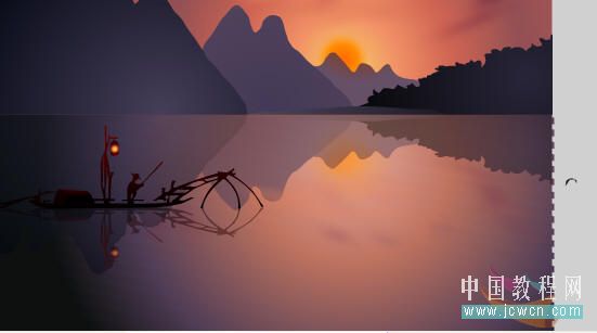 Flash实例教程:唯美渔舟唱晚