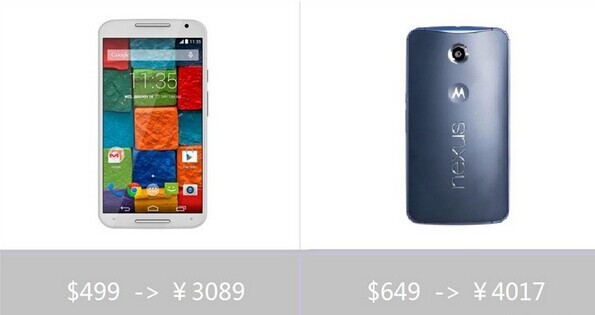 新Moto X和Nexus 6对比