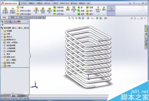 SolidWorks怎么画矩形弹簧？SolidWorks矩形弹簧绘制教程