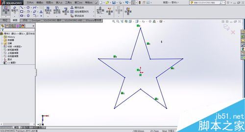 solidworks怎么绘制五角星？solidworks五角星制作教程