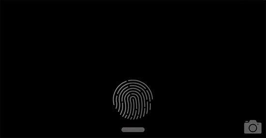 具有iPhone6 Apple Pay解锁效果的LockGlyph