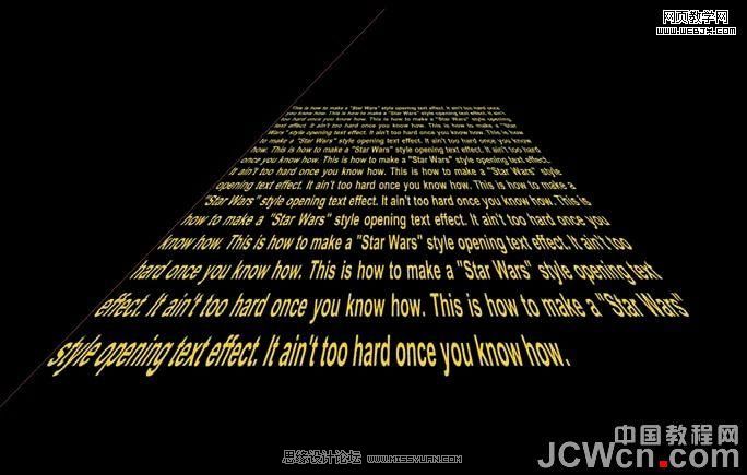 Flash简单制作星球大战文字动画特效,PS教程,思缘教程网
