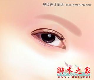 Illustrator网格工具绘制写实美女教程,脚本之家