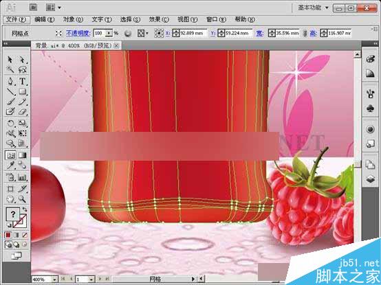 AI网格填充设计红酒海报 脚本之家 AI实例教程