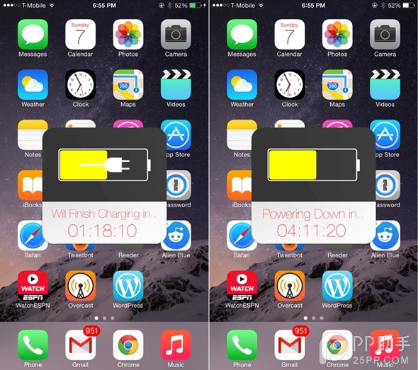 iOS8越狱新插件Predix：提供最贴心的电量提醒功能