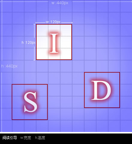 步骤二,背景宽高示意图