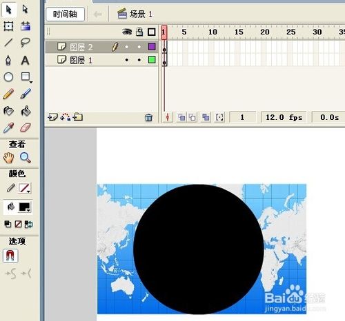 flash制作旋转的地球动态效果