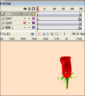 FlashMX实例制作骄艳的鲜花情人贺卡
