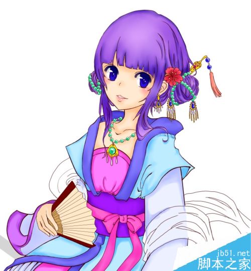 SAI怎么画古装？SAI古装绘制上色详细教程