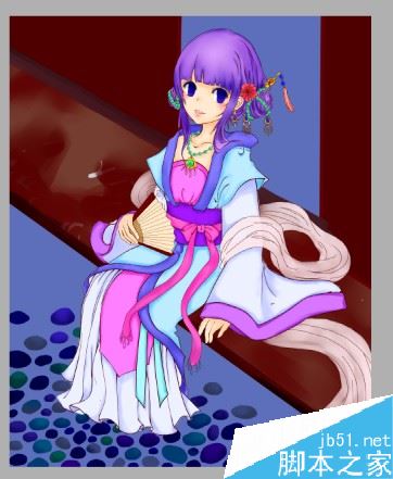 SAI怎么画古装？SAI古装绘制上色详细教程