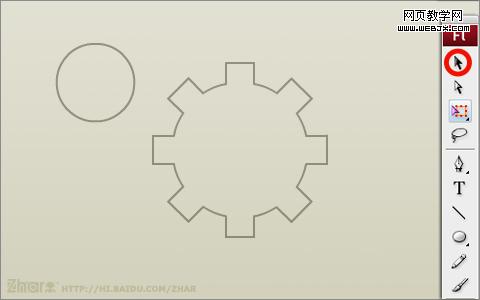 Flash旋转复制和对齐工具绘制齿轮图标_脚本之家