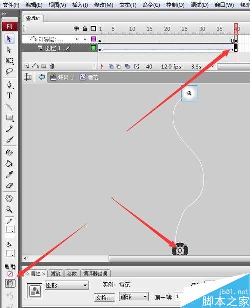 Flash下雪动画的效果怎么做(代码)？