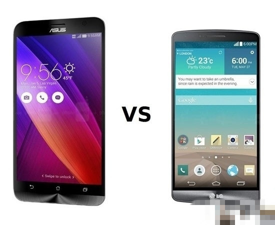 华硕ZenFone 2比拼LG G3规格配置对比 规格配置对比:华硕ZenFone 2比拼LG G3