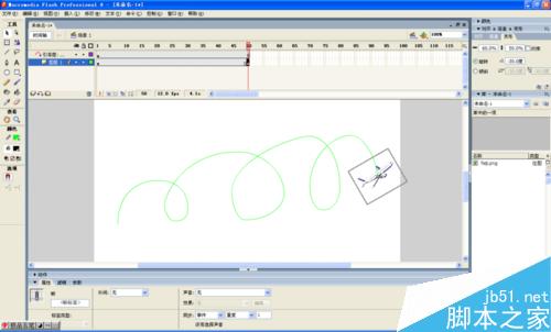 flash制作引导层动画-飞机飞行
