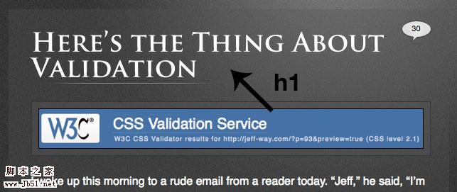 h1 saved for title of article.