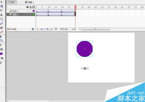 跳动的小球—FLASH软件