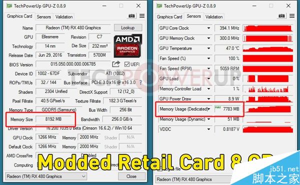 RX 480 4GB成功解锁8GB:赚大了!