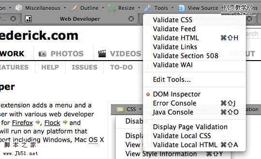 Web Developer Toolbar