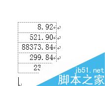 word中如何把一列数据只保留两位小数？