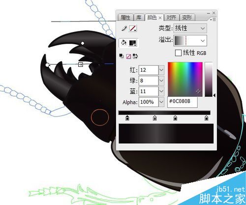 flash绘制昆虫——蝼步甲