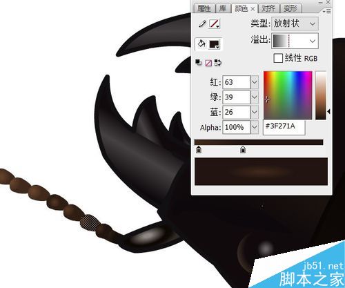 flash绘制昆虫——蝼步甲