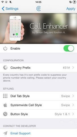 iOS8越狱插件Call Enhancer从对方电话中隐藏你的来电显示