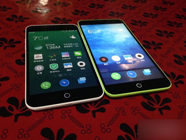 魅蓝Note与iPhone5C对比