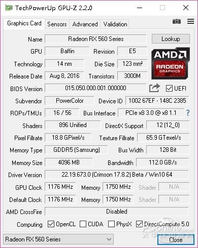 迪兰RX560D超能4G评测 迪兰RX560D超能4G评测