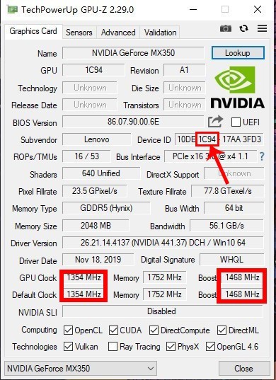 MX350满血版和残血版如何区分?