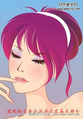 Coreldraw教程:绘制卡通矢量漂亮女孩_脚本之家
