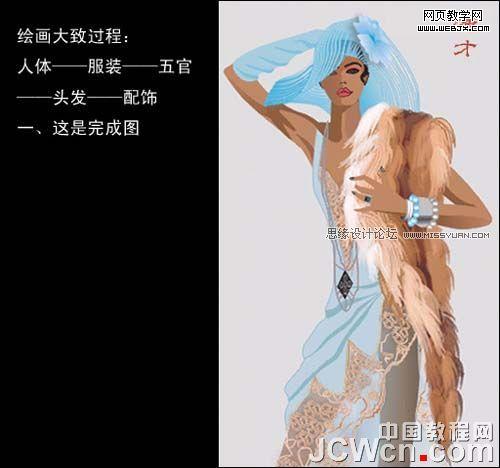 CorelDRAW教程：手绘时装效果图_脚本之家