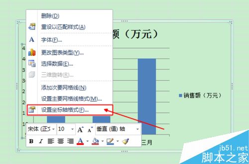 Excel中柱形图折线图纵坐标轴起始点不为0怎么办