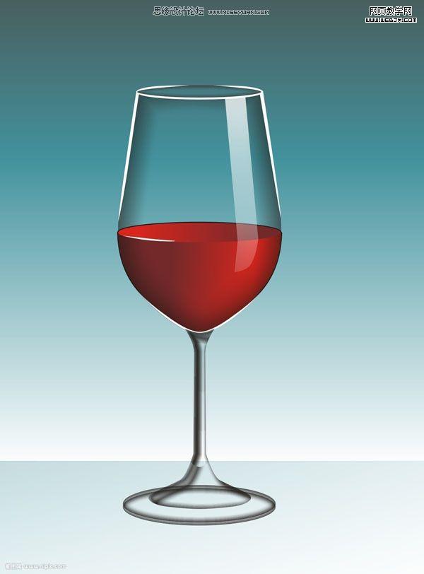 CorelDRAW教程:制作高雅的高脚红酒杯