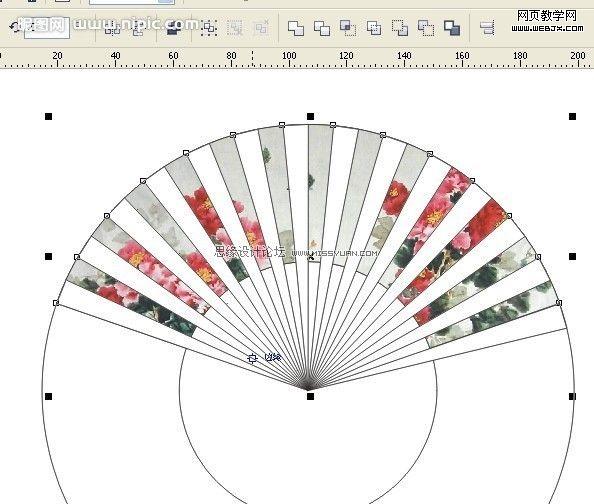 CorelDRAW教程:绘制逼真的折扇_脚本之家