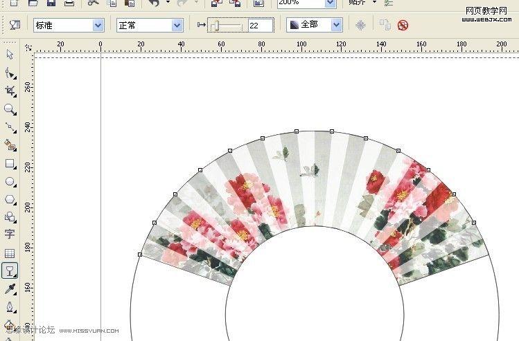 CorelDRAW教程:绘制逼真的折扇_脚本之家