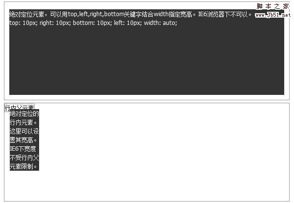 绝对定位元素的宽高2