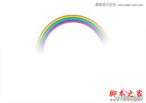 CorelDraw交互式调和工具制作卡通彩虹,脚本之家