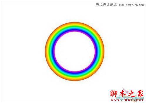 CorelDraw交互式调和工具制作卡通彩虹,脚本之家