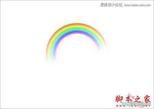 CorelDraw交互式调和工具制作卡通彩虹,脚本之家