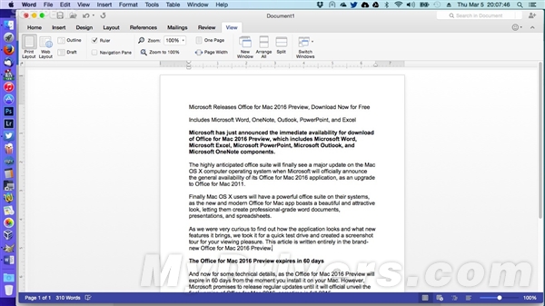 全新大亮！苹果终于也有了Office 2016